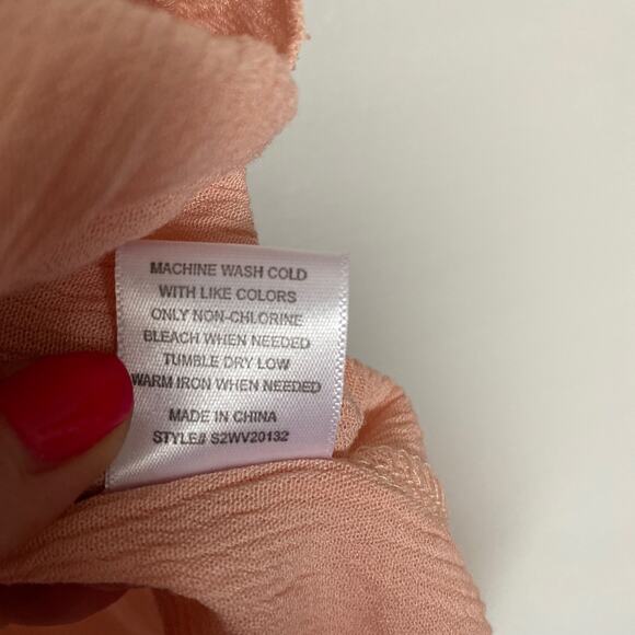 Chelsea & Violet Girls Sleeveless Square Neck Lace Tiered Smocked Tank Size L - Picture 9 of 12